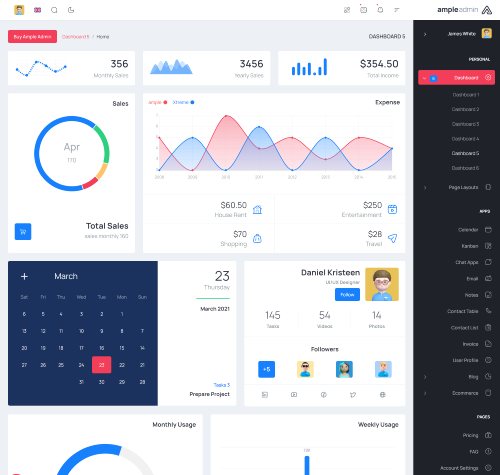 bootstrap admin template for crm